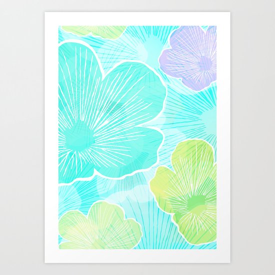 Happy flower Art Print