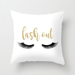 Lash Out Throw Pillow