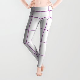 Graph Paper (Purple & White Pattern) Leggings