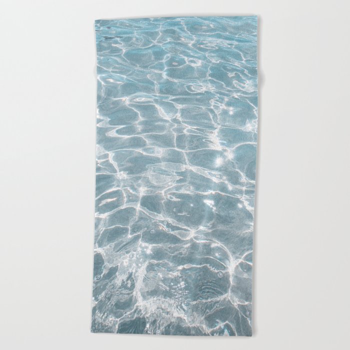Crystal Clear Blue Water Photo Art Print | Crete Island Summer Holiday | Greece Travel Photography Beach Towel