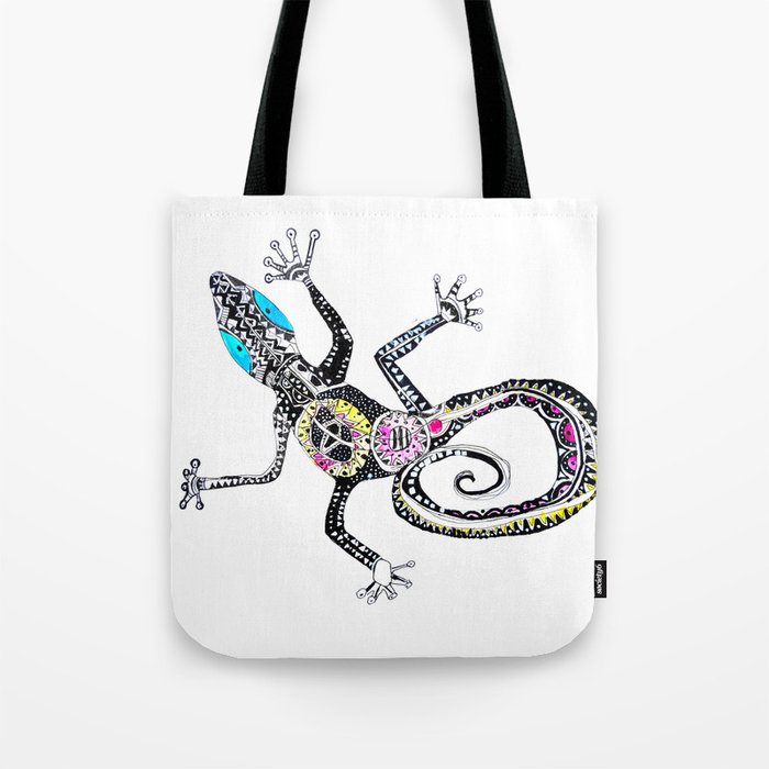 Sticky fingers. Gecko, by Miss C Tote Bag