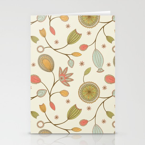 Mehndi Flower Stationery Cards