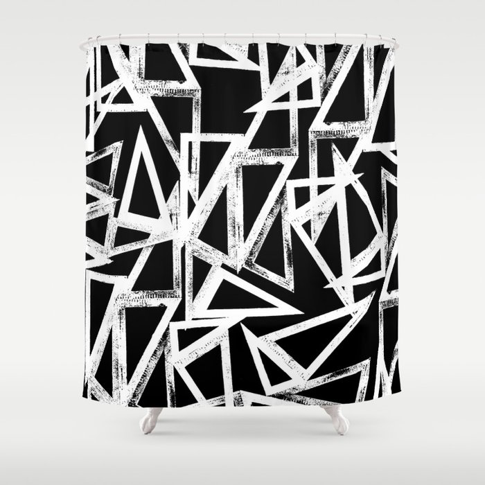 stamp triangle Shower Curtain