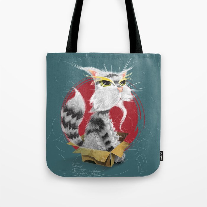Paw Mei The Wise Cat Tote Bag By Mixedmediums Society6 Paw Mei The Wise Cat Tote Bag