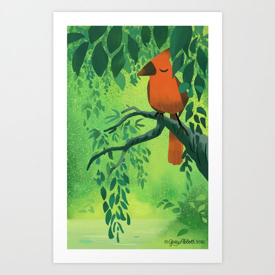 Red Bird Art Print