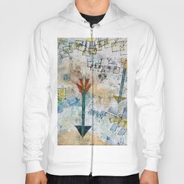 Abstract Birds Swooping Down and Arrows Paul Klee Hoody