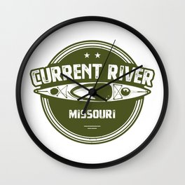 Current River Missouri Kayaking Wall Clock | Paddleboard, Ozarks, Canoe, Float, Jacksforkriver, Swim, Row, Boat, Graphicdesign, Fish 