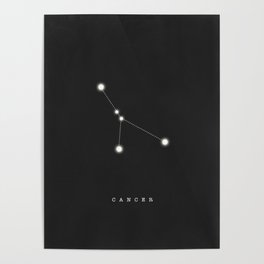 Cancer Zodiac Constellation Poster