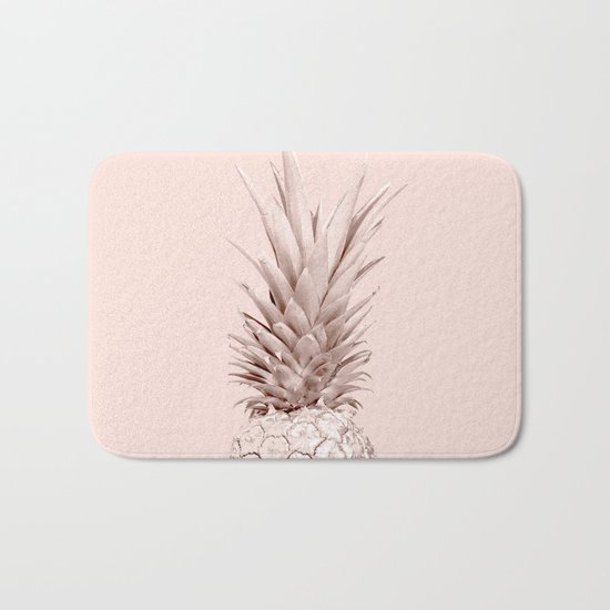 Pink Gold Pineapple Bath Mat
