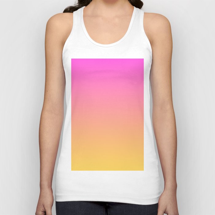 Pink yellow ombre Tank Top