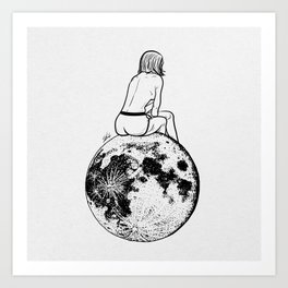 On the moon. Art Print