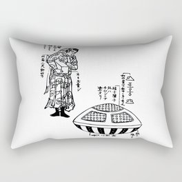 Japanese UFO Legend Utsuro-bune 'hollow ship' Rectangular Pillow