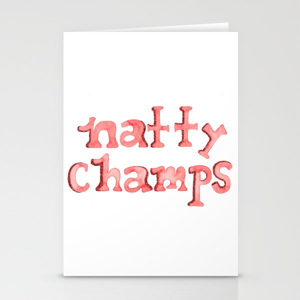 Natty Champs - Red Glitter Stationery Cards