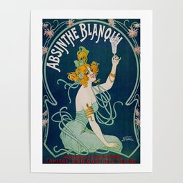 Vintage Absinthe Blanqui Ad Poster