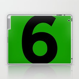 Number 6 (Black & Green) Laptop Skin