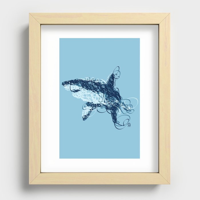 Shark Recessed Framed Print
