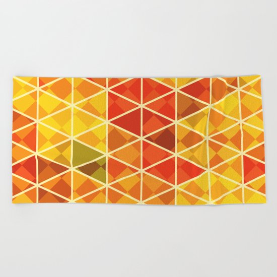 Sunset pattern wall art Beach Towel