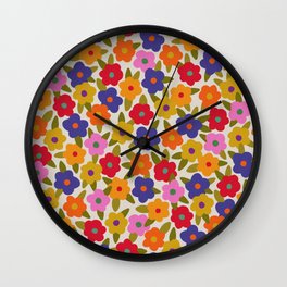 Tiny Flower Pattern Wall Clock