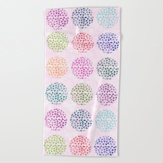 colorful geometric Beach Towel