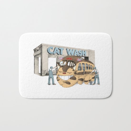 Cat Wash Bath Mat