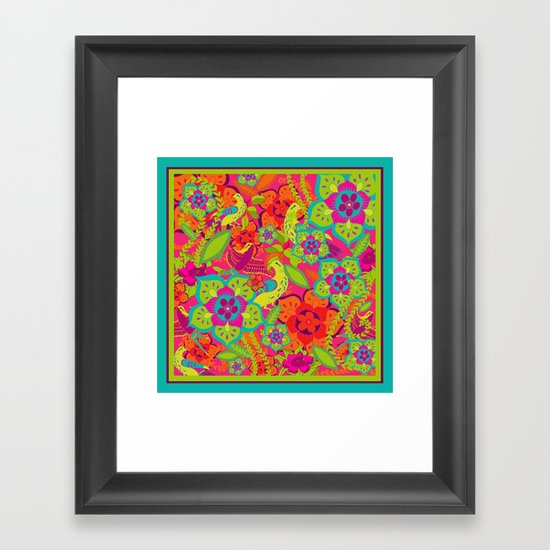 Birds in Hiding Framed Art Print