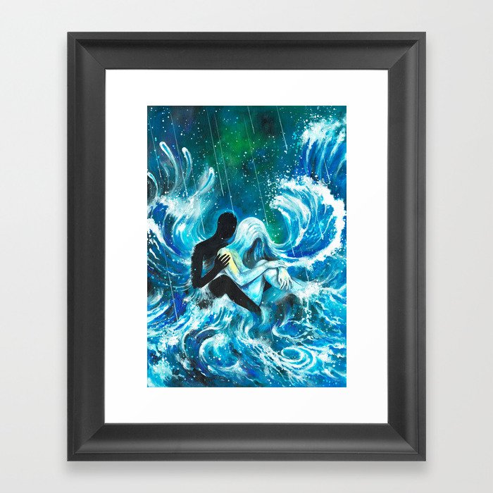With you through the storm Framed Art Print