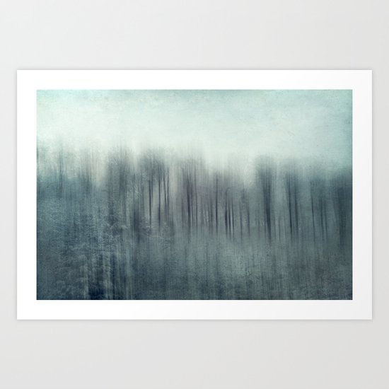 winter forest abstract Art Print