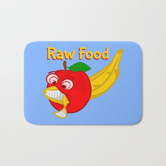 Raw Foods Food Fight Bath Mat