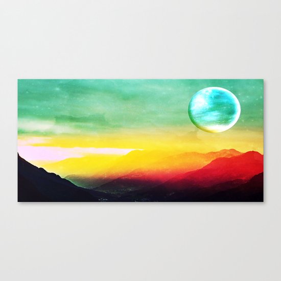 Luna verde Canvas Print