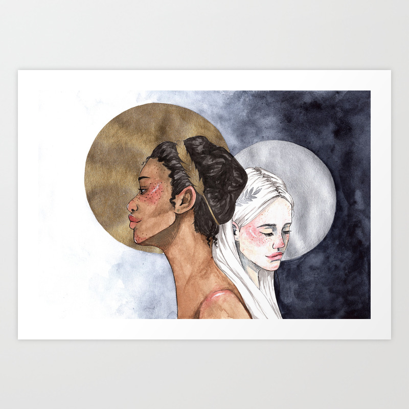 I Am The Sun I Am The Moon Art Print By Shyyboyy Society6