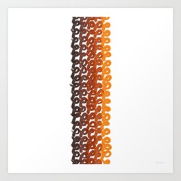 "Cross Stitch (Orange)" Abstract Art Print