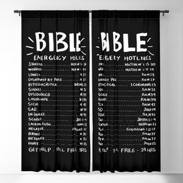 Bible Emergency Hotlines Blackout Curtain