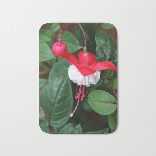 Fuchsia and greens Bath Mat