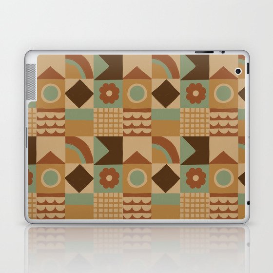 Brown tiles Laptop & iPad Skin