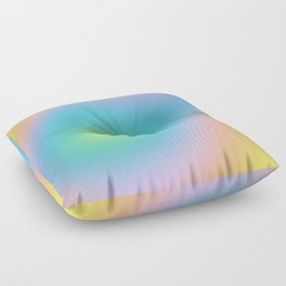 Pastel Rainbow Ombre Blur Design Floor Pillow