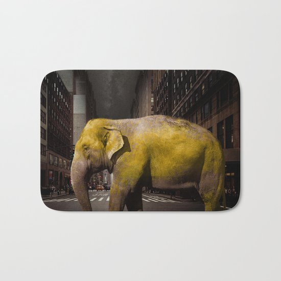 Elephant in New York Bath Mat