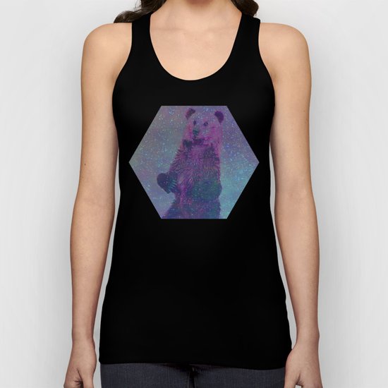 Bear Nebula (brown bear in the stars) Unisex Tank Top