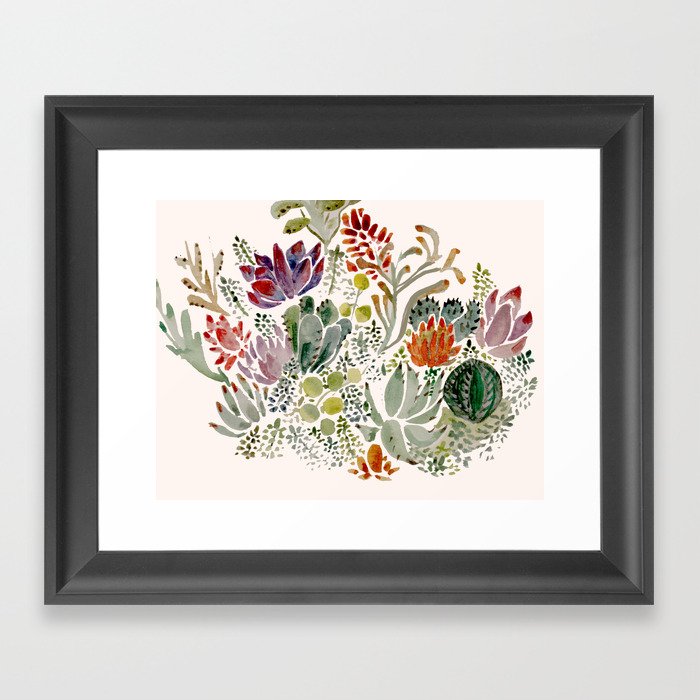 Succulents  Framed Art Print