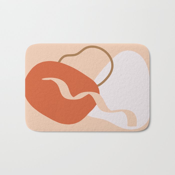 Abstract Beige Vector Art  Bath Mat