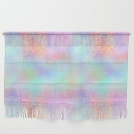 Pretty Rainbow Holographic Glitter Wall Hanging