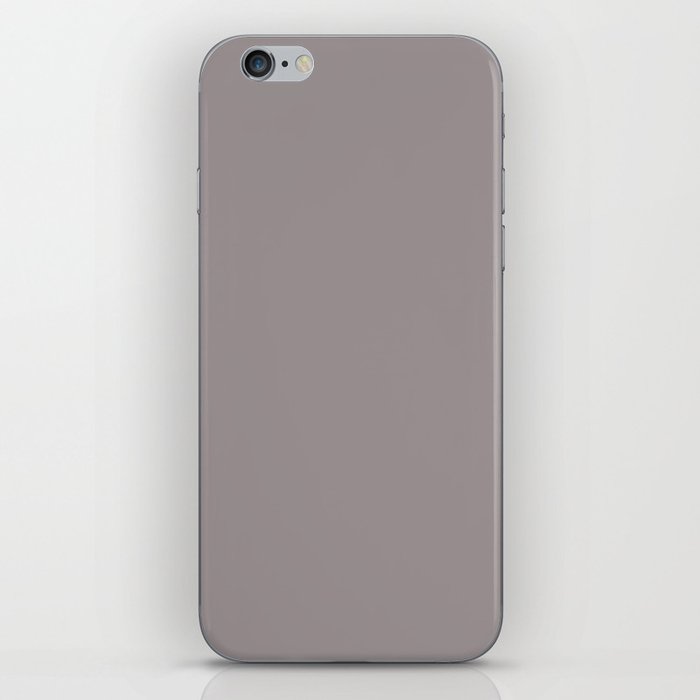 Muted Purple Gray Solid Color Dunn & Edwards 2023 Trending Color Ashen Plum DE6396 Well Intentions iPhone Skin