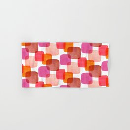 Modern Abstract Squares - Warm Color Palette  Hand & Bath Towel