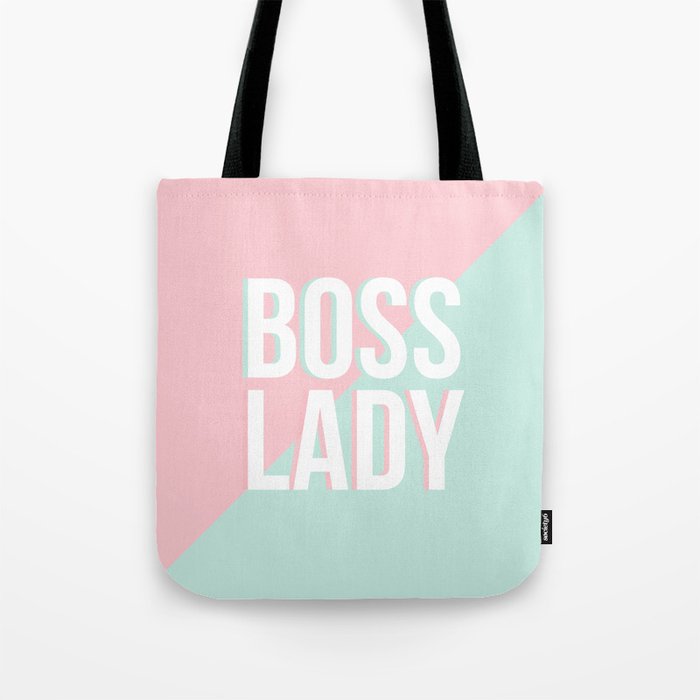 Boss Lady Pastel Pink and Aqua bosslady society6 typography