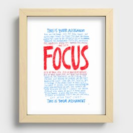 FOCUS 2017, by Courtney Martin and Wendy MacNaughton Recessed Framed Print