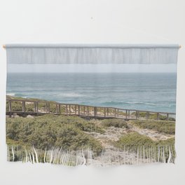 Ocean Waves View Photo | Board Walk to Bordeira Beach Art Print | Landscape Travel Photography in Portugal Wall Hanging