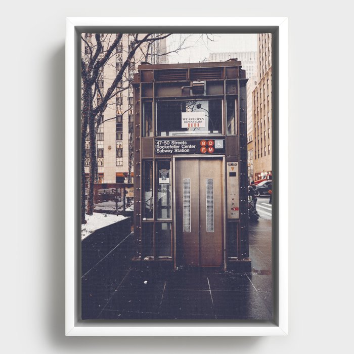 New York City NYC Film Style Framed Canvas