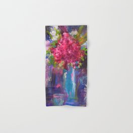 Abstract Flower in Vase Hand & Bath Towel