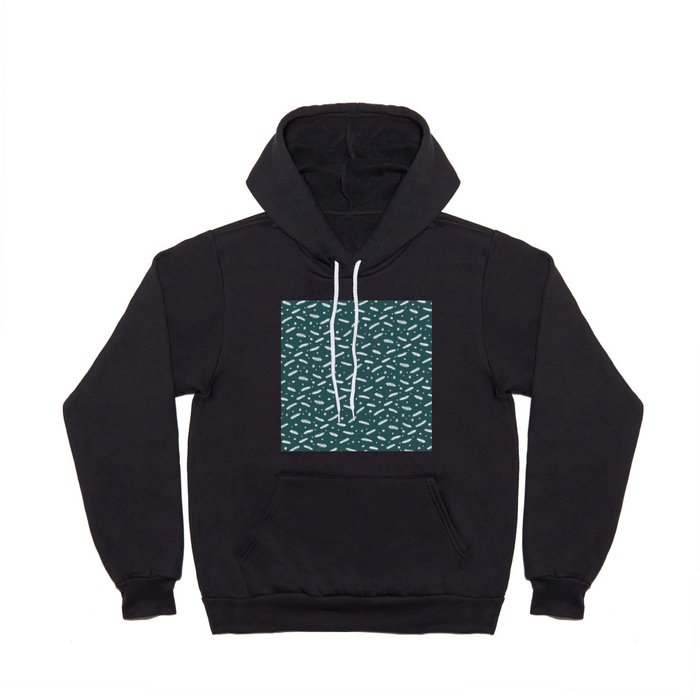 Christmas branches and stars - teal Hoody