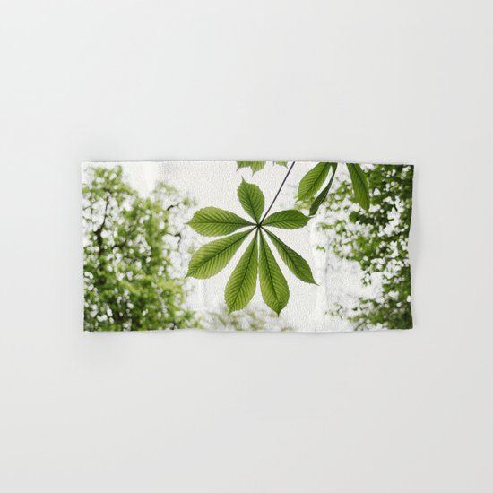 Green Spring Leaf Hand & Bath Towel