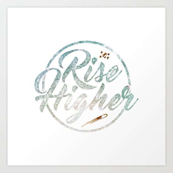Rise Higher Shooting Star Art Print